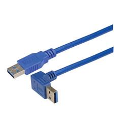 USB 3.0直角型线缆组件，下出线A型/直通A型连接器，0.3米的图片