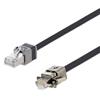 Category 7 S/FTP Die-Cast RJ45 Zero-Halogen TPU Jacket GigE Patch Cable, BLK, 5.0m的图片